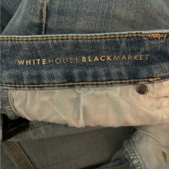White House Black Market Jeans The Slim Crop Size 2 Embroidered Floral, Cuffed - Picture 10 of 10